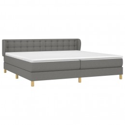 Acquista Giroletto a Molle con Materasso Grigio Scuro 200x200 cm Tessuto con riferimento GHV-3127150 della ditta GARDENHOME