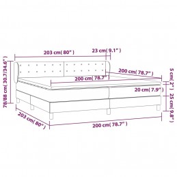 Acquista Giroletto a Molle con Materasso Grigio Scuro 200x200 cm Tessuto con riferimento GHV-3127150 della ditta GARDENHOME