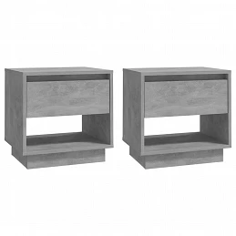 Acquista Comodini 2 pz Grigio Cemento 45x34x44 cm in Truciolato con riferimento GHV-809521 della ditta GARDENHOME