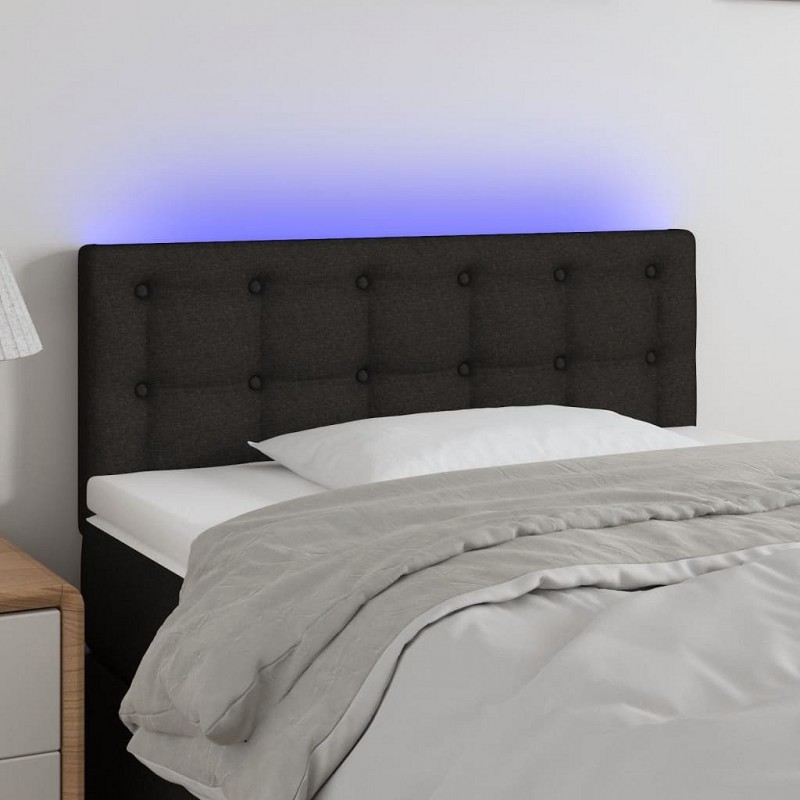 Acquista Testiera a LED Nera 100x5x78/88 cm in Tessuto con riferimento GHV-3122038 della ditta GARDENHOME