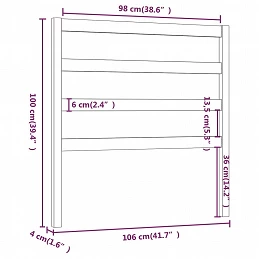 Acquista Testiera per Letto Miele 106x4x100 cm in Legno Massello di Pino con riferimento GHV-817628 della ditta GARDENHOME