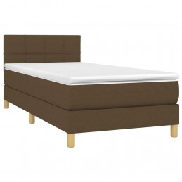 Acquista Letto a Molle Materasso e LED Marrone Scuro 80x200cm in Tessuto con riferimento GHV-3133672 della ditta GARDENHOME