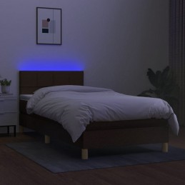 Acquista Letto a Molle Materasso e LED Marrone Scuro 80x200cm in Tessuto con riferimento GHV-3133672 della ditta GARDENHOME
