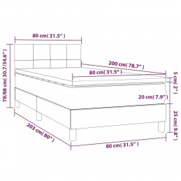 Acquista Letto a Molle Materasso e LED Marrone Scuro 80x200cm in Tessuto con riferimento GHV-3133672 della ditta GARDENHOME
