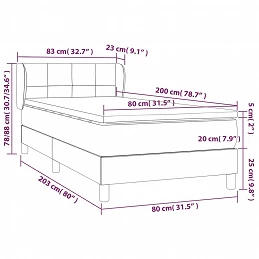 Acquista Giroletto a Molle con Materasso Marrone Scuro 80x200 cm Tessuto con riferimento GHV-3126760 della ditta GARDENHOME