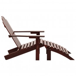 Acquista Sedia da Giardino con Poggiapiedi in Legno Marrone con riferimento GHV-45701 della ditta GARDENHOME