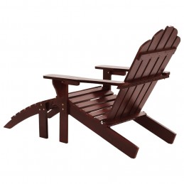 Acquista Sedia da Giardino con Poggiapiedi in Legno Marrone con riferimento GHV-45701 della ditta GARDENHOME