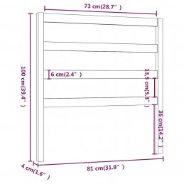 Acquista Testiera per Letto Miele 81x4x100 cm in Legno Massello di Pino con riferimento GHV-817618 della ditta GARDENHOME