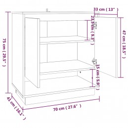 Acquista Credenza Rovere Fumo 70x41x75 cm in Truciolato con riferimento GHV-812990 della ditta GARDENHOME