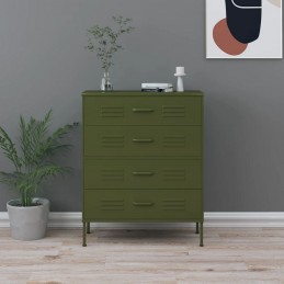 Acquista Cassettiera Verde Oliva 80x35x101,5 cm in Acciaio con riferimento GHV-336198 della ditta GARDENHOME