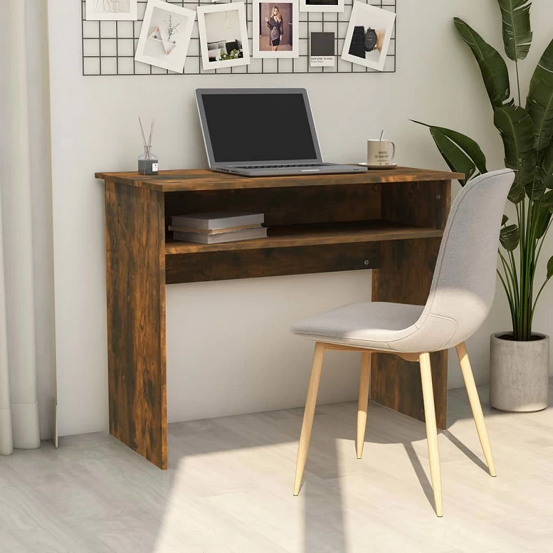Acquista Scrivania Rovere Fumo 90x50x74 cm in Legno Multistrato con riferimento GHV-815462 della ditta GARDENHOME