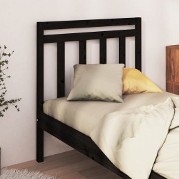 Acquista Testiera Letto Nera 81x4x100 cm in Legno Massello di Pino con riferimento GHV-814073 della ditta GARDENHOME