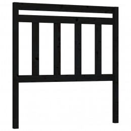Acquista Testiera Letto Nera 81x4x100 cm in Legno Massello di Pino con riferimento GHV-814073 della ditta GARDENHOME