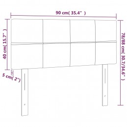 Acquista Testiera a LED Grigio Scuro 90x5x78/88 cm in Similpelle con riferimento GHV-3121649 della ditta GARDENHOME