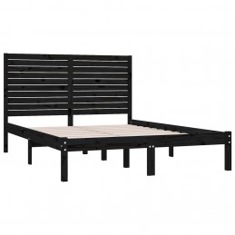 Acquista Giroletto Nero in Legno Massello 150x200 cm 5FT King Size con riferimento GHV-3104617 della ditta GARDENHOME