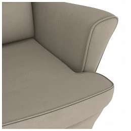 Acquista Poltrona a Dondolo Gambe Legno e Sgabello Grigio Chiaro Velluto con riferimento GHV-3121230 della ditta GARDENHOME