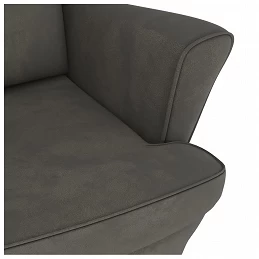 Acquista Poltrona a Dondolo Gambe Legno e Sgabello Grigio Scuro Velluto con riferimento GHV-3121231 della ditta GARDENHOME