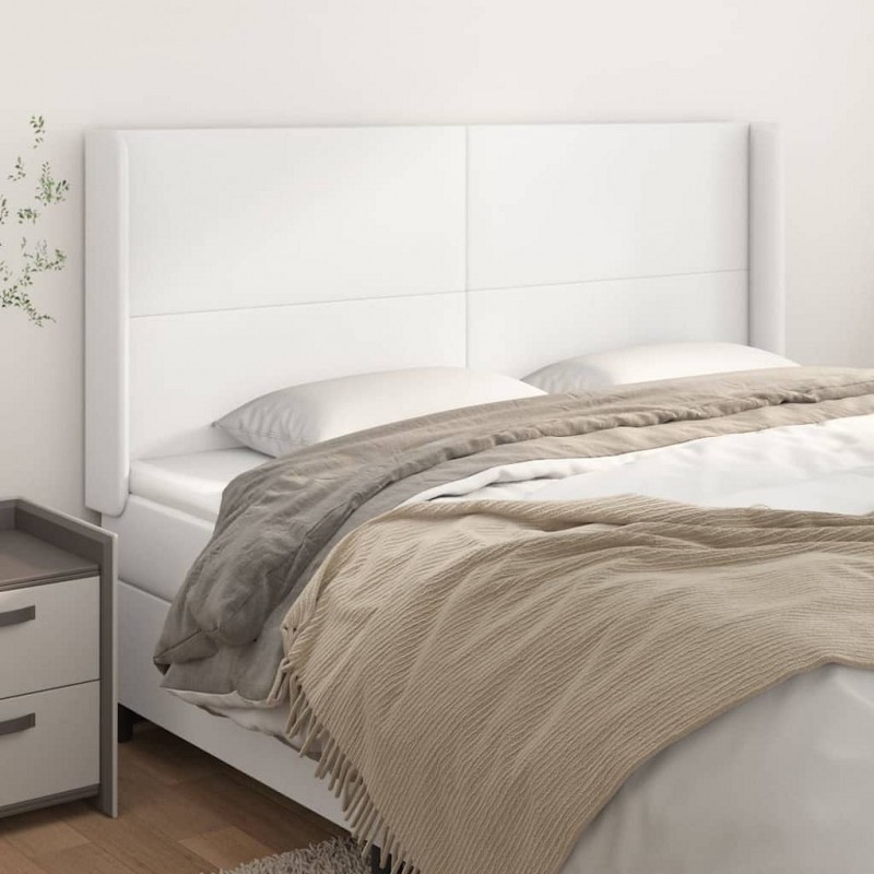 Acquista Testiera ad Orecchio Bianco 203x16x118/128 cm in Similpelle con riferimento GHV-3119409 della ditta GARDENHOME