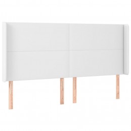 Acquista Testiera ad Orecchio Bianco 203x16x118/128 cm in Similpelle con riferimento GHV-3119409 della ditta GARDENHOME