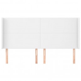 Acquista Testiera ad Orecchio Bianca 203x23x118/128 cm in Similpelle con riferimento GHV-3117785 della ditta GARDENHOME