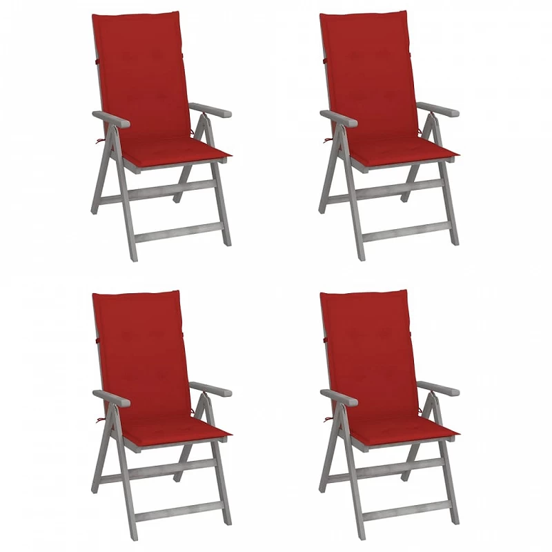 Acquista Sedie da Giardino Reclinabili 4pz Cuscini Acacia Massello con riferimento GHV-3065383 della ditta GARDENHOME