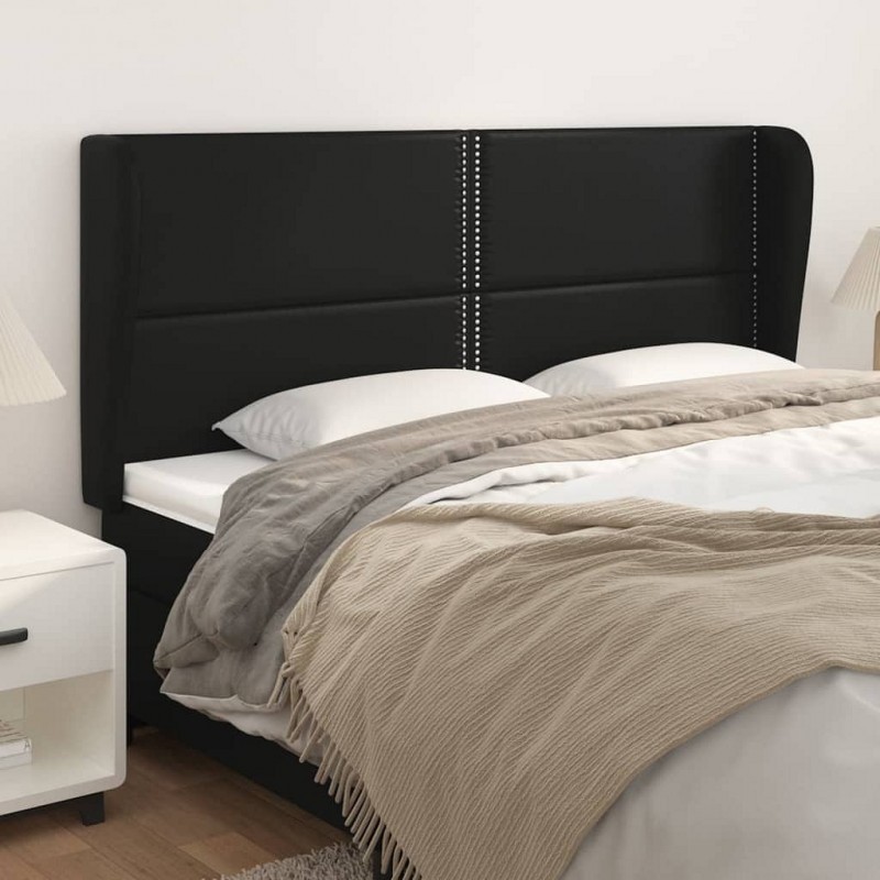 Acquista Testiera ad Orecchio Nera 203x23x118/128 cm in Similpelle con riferimento GHV-3117924 della ditta GARDENHOME
