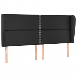 Acquista Testiera ad Orecchio Nera 203x23x118/128 cm in Similpelle con riferimento GHV-3117924 della ditta GARDENHOME