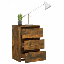 Acquista Comodino Rovere Fumo 40x35x62,5 cm in Legno Multistrato con riferimento GHV-815171 della ditta GARDENHOME