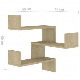 Acquista Scaffale Angolare a Muro Rovere Sonoma 40x40x50cm in Truciolato con riferimento GHV-807229 della ditta GARDENHOME