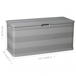 Acquista Baule da Giardino Grigio 117x45x56 cm con riferimento GHV-43709 della ditta GARDENHOME