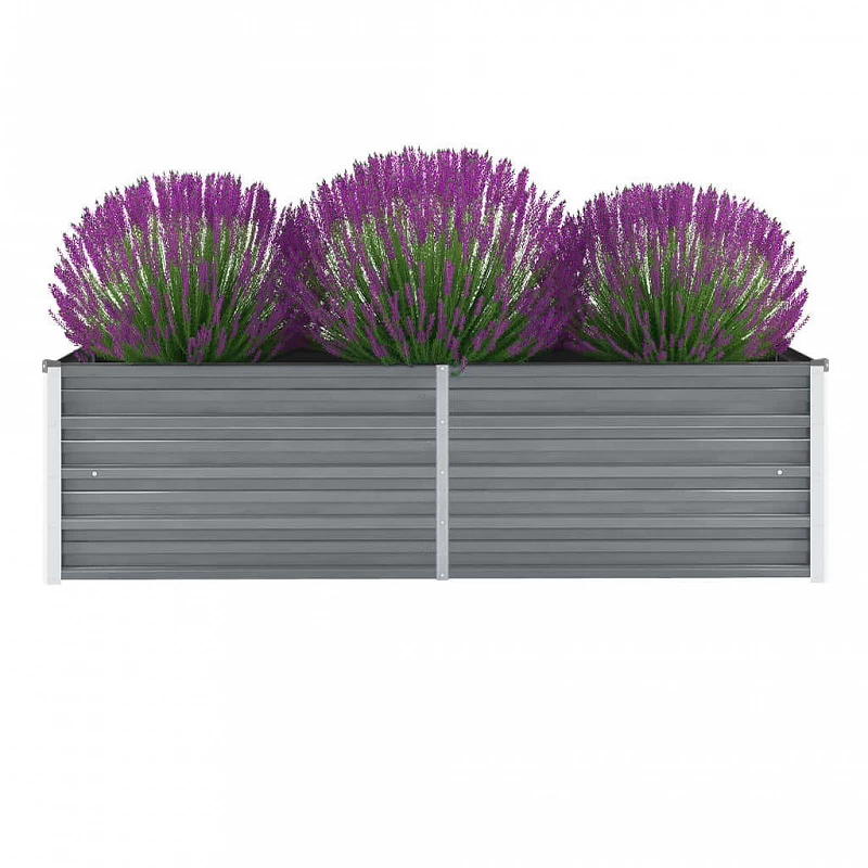 Acquista Letto Rialzato Giardino in Acciaio Zincato 160x40x45 cm Grigio con riferimento GHV-44850 della ditta GARDENHOME