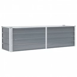 Acquista Letto Rialzato Giardino in Acciaio Zincato 160x40x45 cm Grigio con riferimento GHV-44850 della ditta GARDENHOME