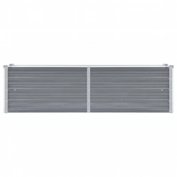 Acquista Letto Rialzato Giardino in Acciaio Zincato 160x40x45 cm Grigio con riferimento GHV-44850 della ditta GARDENHOME