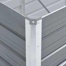 Acquista Letto Rialzato Giardino in Acciaio Zincato 160x40x45 cm Grigio con riferimento GHV-44850 della ditta GARDENHOME
