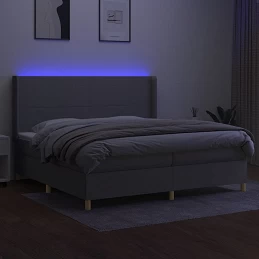 Acquista Letto a Molle Materasso e LED Grigio Chiaro 200x200 cm Tessuto con riferimento GHV-3138741 della ditta GARDENHOME