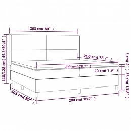 Acquista Letto a Molle Materasso e LED Grigio Chiaro 200x200 cm Tessuto con riferimento GHV-3138741 della ditta GARDENHOME