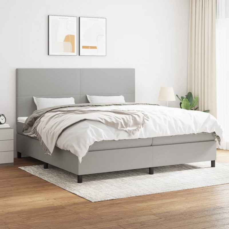 Acquista Giroletto a Molle con Materasso Grigio Chiaro 200x200cm Tessuto con riferimento GHV-3141641 della ditta GARDENHOME