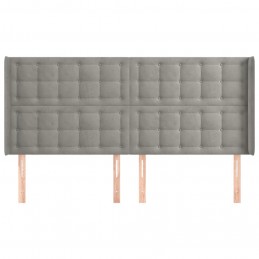 Acquista Testiera ad Orecchio Grigio Chiaro 203x16x118/128 cm in Velluto con riferimento GHV-3120080 della ditta GARDENHOME