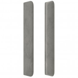 Acquista Testiera ad Orecchio Grigio Chiaro 203x16x118/128 cm in Velluto con riferimento GHV-3120080 della ditta GARDENHOME
