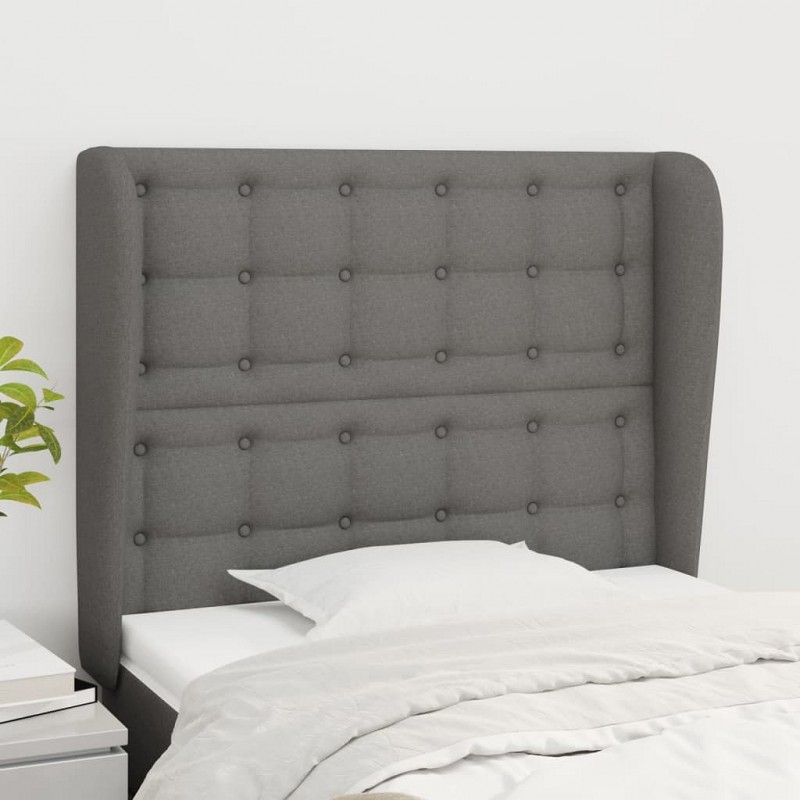 Acquista Testiera ad Orecchio Grigio Scuro 83x23x118/128 cm in Tessuto con riferimento GHV-3118365 della ditta GARDENHOME