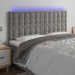 Acquista Testiera a LED Grigio Chiaro 200x5x118/128 cm in Velluto con riferimento GHV-3122924 della ditta GARDENHOME