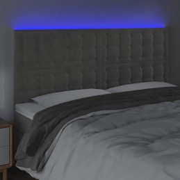 Acquista Testiera a LED Grigio Chiaro 200x5x118/128 cm in Velluto con riferimento GHV-3122924 della ditta GARDENHOME