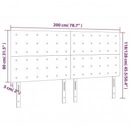 Acquista Testiera a LED Grigio Chiaro 200x5x118/128 cm in Velluto con riferimento GHV-3122924 della ditta GARDENHOME