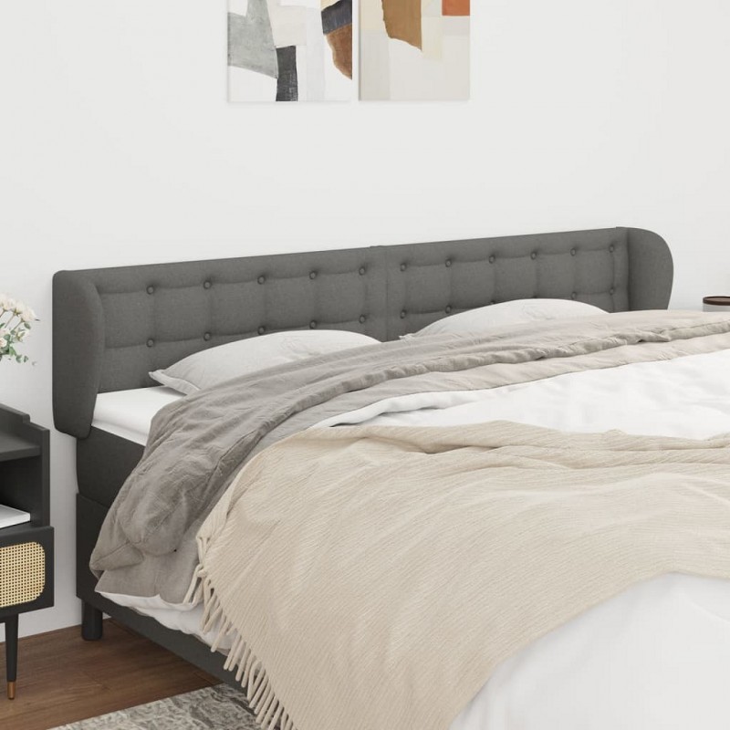 Acquista Testiera ad Orecchio Grigio Scuro 163x23x78/88 cm in Tessuto con riferimento GHV-3117585 della ditta GARDENHOME