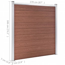 Acquista Recinzione da Giardino in WPC 1045x186 cm Marrone con riferimento GHV-3053211 della ditta GARDENHOME