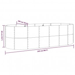 Acquista Letto Giardino Acciaio Verniciato a Polvere 249x100x68 cm Verde con riferimento GHV-319063 della ditta GARDENHOME