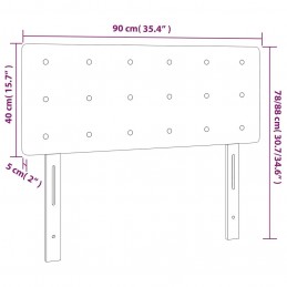 Acquista Testiera a LED Marrone Scuro 90x5x78/88 cm in Tessuto con riferimento GHV-3122031 della ditta GARDENHOME
