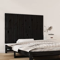 Acquista Testiera da Parete Nera 127,5x3x90 cm in Legno Massello di Pino con riferimento GHV-824892 della ditta GARDENHOME