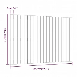 Acquista Testiera da Parete Nera 127,5x3x90 cm in Legno Massello di Pino con riferimento GHV-824892 della ditta GARDENHOME