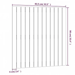 Acquista Testiera da Parete Bianca 82,5x3x90cm in Legno Massello di Pino con riferimento GHV-824904 della ditta GARDENHOME